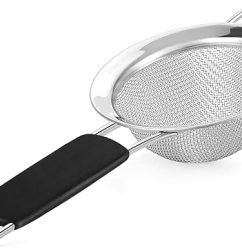Kafoor Fine Mesh Strainer - 3.4 Inch Round Sieve - Tea Strainers for Loose Tea, Coffee Strainer, Food Strainer, Juice Strainer, and Much More!